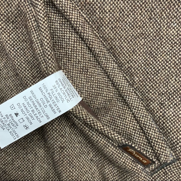 Prana Reversible Two Way Vest Jacket,apres ski vest Brown Wool Blend Polyester - Picture 6 of 17